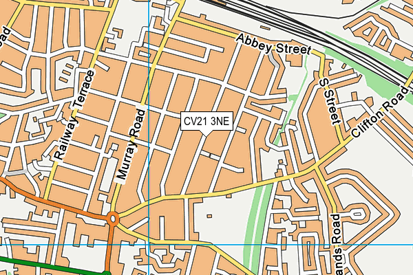 CV21 3NE map - OS VectorMap District (Ordnance Survey) CV21 3NE map - OS VectorMap District (Ordnance Survey)