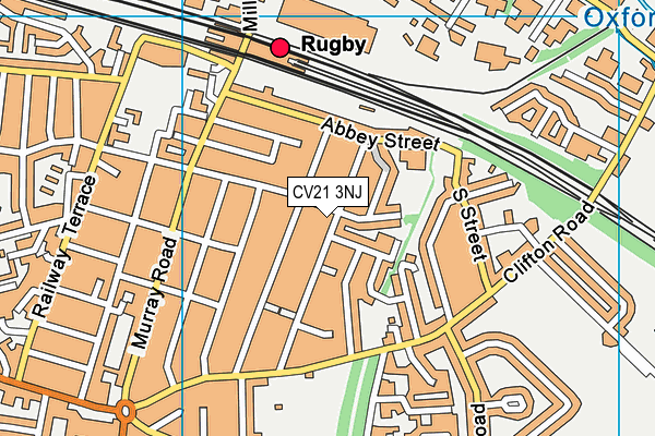 CV21 3NJ map - OS VectorMap District (Ordnance Survey) CV21 3NJ map - OS VectorMap District (Ordnance Survey)