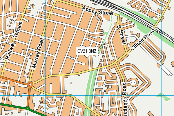 CV21 3NZ map - OS VectorMap District (Ordnance Survey) CV21 3NZ map - OS VectorMap District (Ordnance Survey)