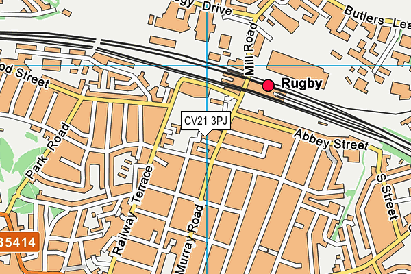 CV21 3PJ map - OS VectorMap District (Ordnance Survey) CV21 3PJ map - OS VectorMap District (Ordnance Survey)
