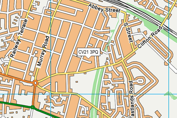 CV21 3PQ map - OS VectorMap District (Ordnance Survey) CV21 3PQ map - OS VectorMap District (Ordnance Survey)
