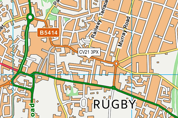 CV21 3PX map - OS VectorMap District (Ordnance Survey) CV21 3PX map - OS VectorMap District (Ordnance Survey)