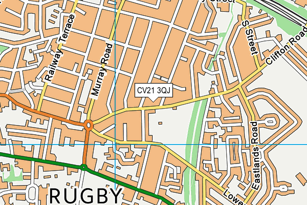 CV21 3QJ map - OS VectorMap District (Ordnance Survey) CV21 3QJ map - OS VectorMap District (Ordnance Survey)