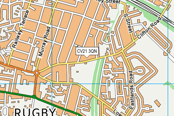 CV21 3QN map - OS VectorMap District (Ordnance Survey) CV21 3QN map - OS VectorMap District (Ordnance Survey)