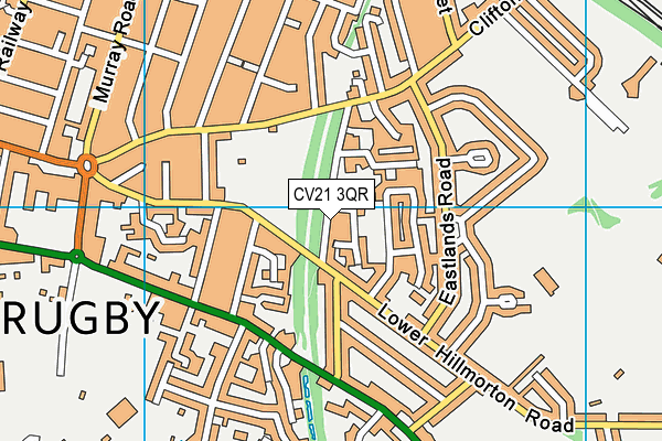 CV21 3QR map - OS VectorMap District (Ordnance Survey) CV21 3QR map - OS VectorMap District (Ordnance Survey)