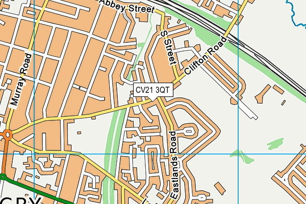 CV21 3QT map - OS VectorMap District (Ordnance Survey) CV21 3QT map - OS VectorMap District (Ordnance Survey)
