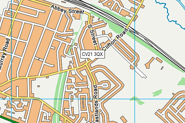 CV21 3QX map - OS VectorMap District (Ordnance Survey) CV21 3QX map - OS VectorMap District (Ordnance Survey)