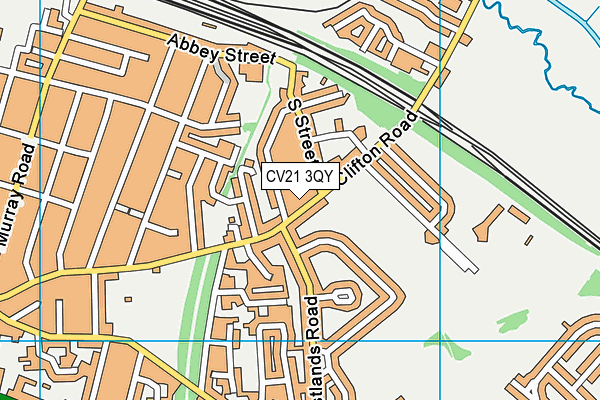 CV21 3QY map - OS VectorMap District (Ordnance Survey)