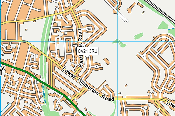 CV21 3RU map - OS VectorMap District (Ordnance Survey) CV21 3RU map - OS VectorMap District (Ordnance Survey)