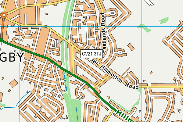 CV21 3TJ map - OS VectorMap District (Ordnance Survey) CV21 3TJ map - OS VectorMap District (Ordnance Survey)