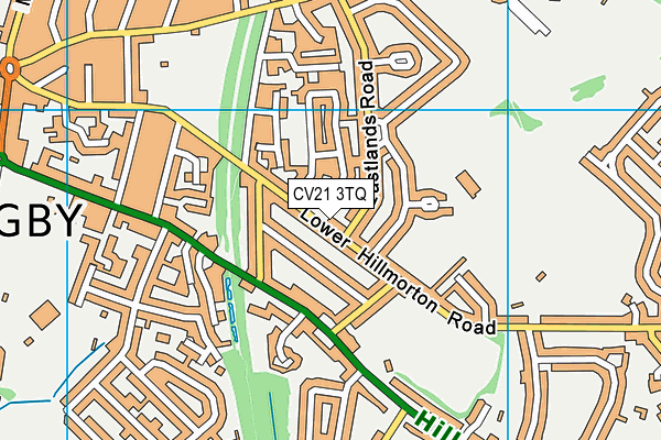 CV21 3TQ map - OS VectorMap District (Ordnance Survey) CV21 3TQ map - OS VectorMap District (Ordnance Survey)