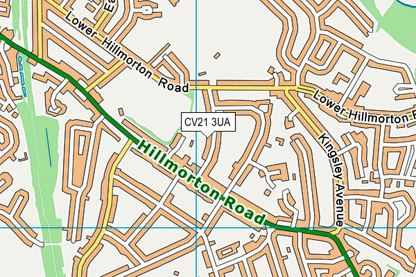 CV21 3UA map - OS VectorMap District (Ordnance Survey)