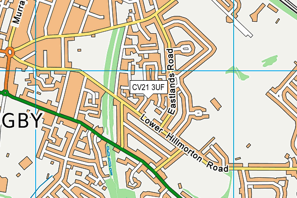 CV21 3UF map - OS VectorMap District (Ordnance Survey) CV21 3UF map - OS VectorMap District (Ordnance Survey)