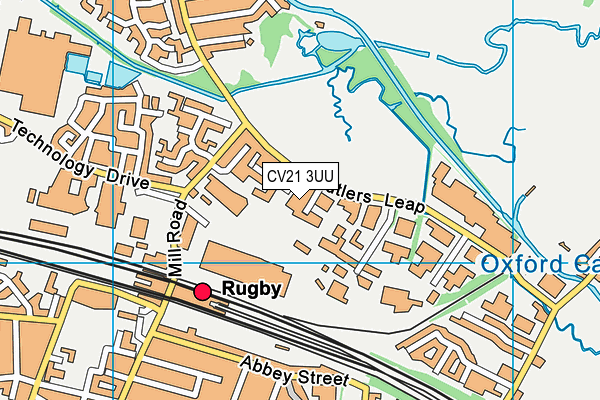 CV21 3UU map - OS VectorMap District (Ordnance Survey) CV21 3UU map - OS VectorMap District (Ordnance Survey)