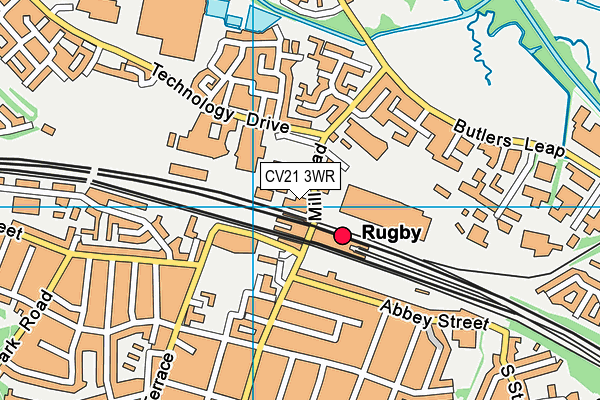 CV21 3WR map - OS VectorMap District (Ordnance Survey) CV21 3WR map - OS VectorMap District (Ordnance Survey)