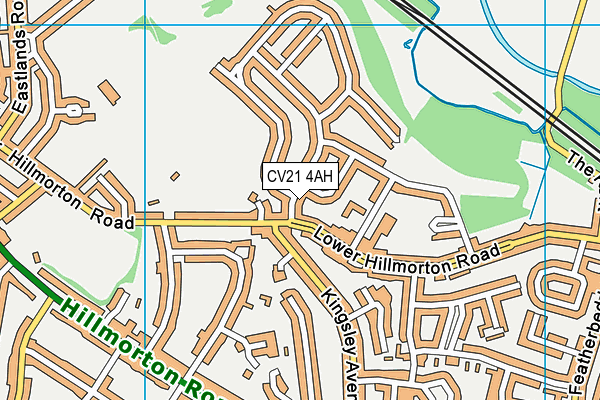 CV21 4AH map - OS VectorMap District (Ordnance Survey) CV21 4AH map - OS VectorMap District (Ordnance Survey)