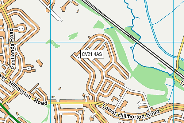 CV21 4AS map - OS VectorMap District (Ordnance Survey) CV21 4AS map - OS VectorMap District (Ordnance Survey)