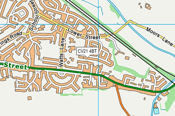 CV21 4BT map - OS VectorMap District (Ordnance Survey) CV21 4BT map - OS VectorMap District (Ordnance Survey)