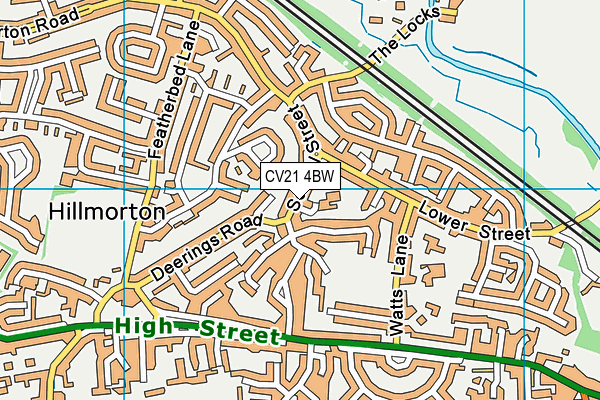 CV21 4BW map - OS VectorMap District (Ordnance Survey) CV21 4BW map - OS VectorMap District (Ordnance Survey)