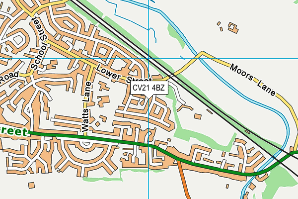 CV21 4BZ map - OS VectorMap District (Ordnance Survey) CV21 4BZ map - OS VectorMap District (Ordnance Survey)