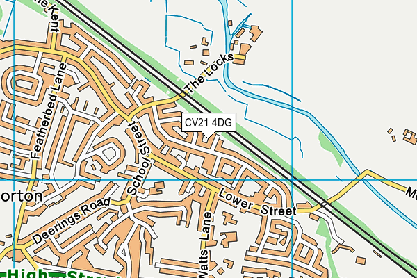 CV21 4DG map - OS VectorMap District (Ordnance Survey) CV21 4DG map - OS VectorMap District (Ordnance Survey)