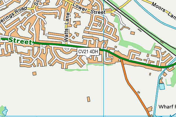 CV21 4DH map - OS VectorMap District (Ordnance Survey) CV21 4DH map - OS VectorMap District (Ordnance Survey)