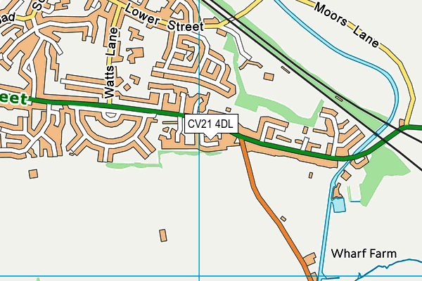 CV21 4DL map - OS VectorMap District (Ordnance Survey) CV21 4DL map - OS VectorMap District (Ordnance Survey)