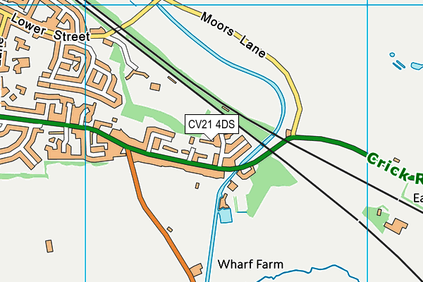 CV21 4DS map - OS VectorMap District (Ordnance Survey) CV21 4DS map - OS VectorMap District (Ordnance Survey)