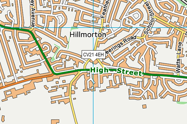 CV21 4EH map - OS VectorMap District (Ordnance Survey) CV21 4EH map - OS VectorMap District (Ordnance Survey)