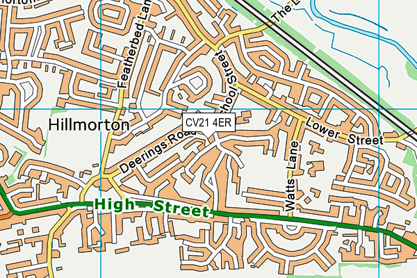 CV21 4ER map - OS VectorMap District (Ordnance Survey) CV21 4ER map - OS VectorMap District (Ordnance Survey)