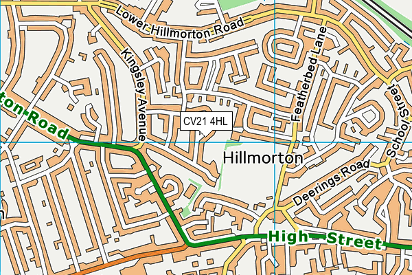 CV21 4HL map - OS VectorMap District (Ordnance Survey) CV21 4HL map - OS VectorMap District (Ordnance Survey)