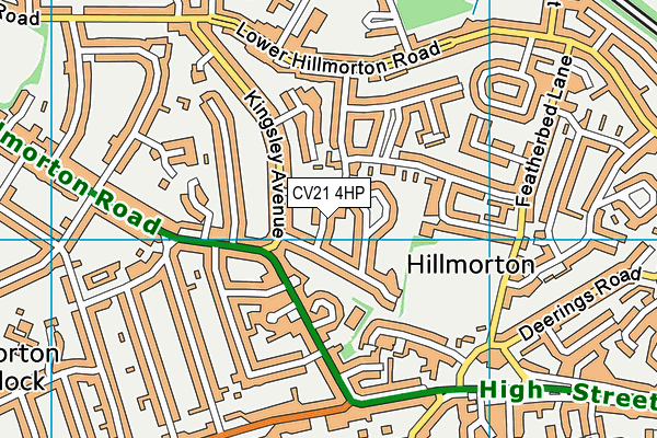 CV21 4HP map - OS VectorMap District (Ordnance Survey)