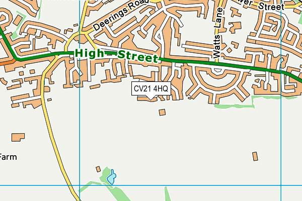 CV21 4HQ map - OS VectorMap District (Ordnance Survey) CV21 4HQ map - OS VectorMap District (Ordnance Survey)