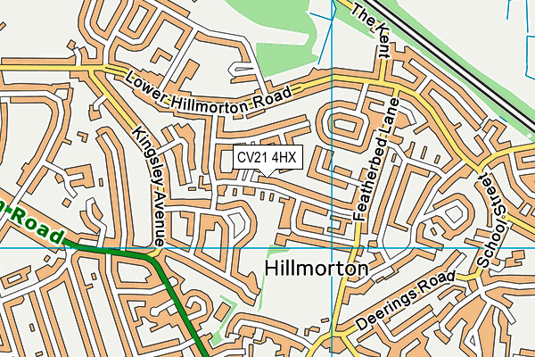 CV21 4HX map - OS VectorMap District (Ordnance Survey) CV21 4HX map - OS VectorMap District (Ordnance Survey)