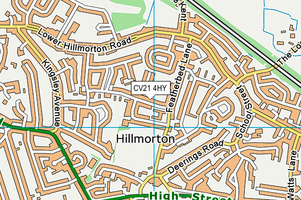 CV21 4HY map - OS VectorMap District (Ordnance Survey) CV21 4HY map - OS VectorMap District (Ordnance Survey)