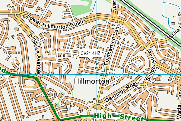 CV21 4HZ map - OS VectorMap District (Ordnance Survey) CV21 4HZ map - OS VectorMap District (Ordnance Survey)