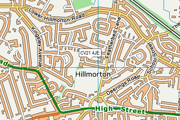 CV21 4JE map - OS VectorMap District (Ordnance Survey) CV21 4JE map - OS VectorMap District (Ordnance Survey)