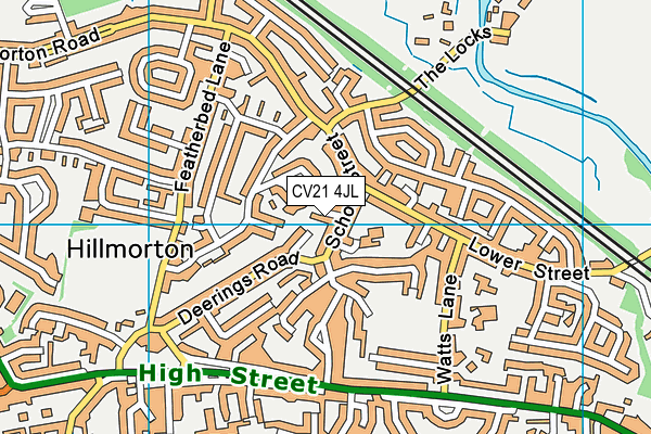 CV21 4JL map - OS VectorMap District (Ordnance Survey) CV21 4JL map - OS VectorMap District (Ordnance Survey)