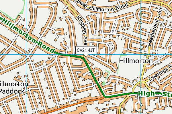 CV21 4JT map - OS VectorMap District (Ordnance Survey) CV21 4JT map - OS VectorMap District (Ordnance Survey)