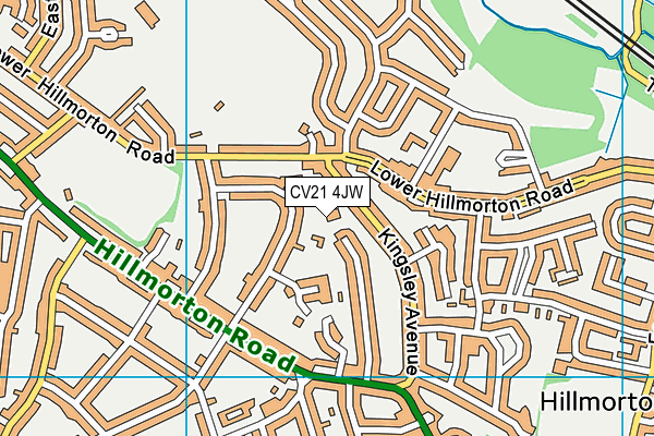 CV21 4JW map - OS VectorMap District (Ordnance Survey) CV21 4JW map - OS VectorMap District (Ordnance Survey)