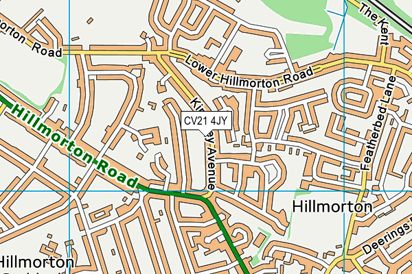 CV21 4JY map - OS VectorMap District (Ordnance Survey) CV21 4JY map - OS VectorMap District (Ordnance Survey)