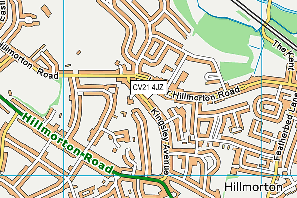 CV21 4JZ map - OS VectorMap District (Ordnance Survey)