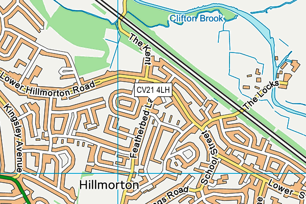 CV21 4LH map - OS VectorMap District (Ordnance Survey) CV21 4LH map - OS VectorMap District (Ordnance Survey)