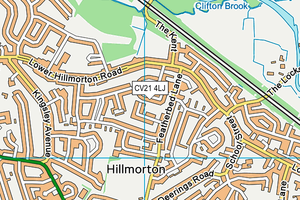 CV21 4LJ map - OS VectorMap District (Ordnance Survey) CV21 4LJ map - OS VectorMap District (Ordnance Survey)