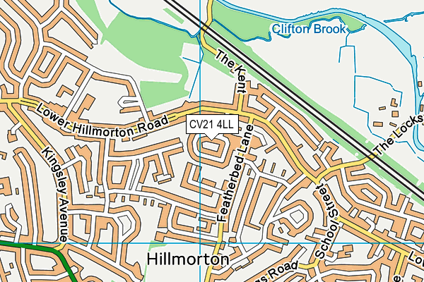 CV21 4LL map - OS VectorMap District (Ordnance Survey) CV21 4LL map - OS VectorMap District (Ordnance Survey)