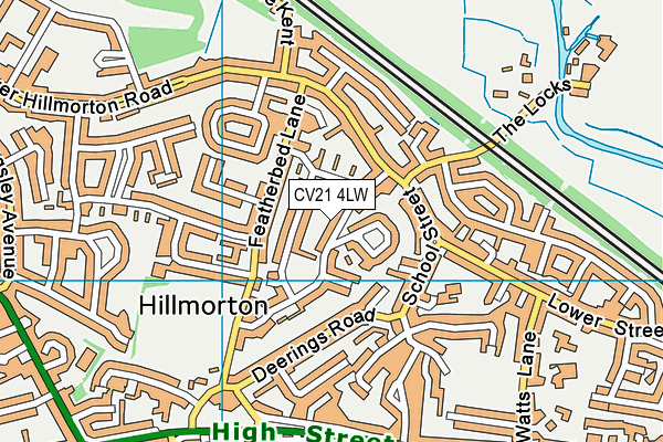 CV21 4LW map - OS VectorMap District (Ordnance Survey)