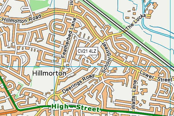 CV21 4LZ map - OS VectorMap District (Ordnance Survey) CV21 4LZ map - OS VectorMap District (Ordnance Survey)