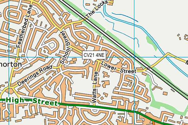 CV21 4NE map - OS VectorMap District (Ordnance Survey) CV21 4NE map - OS VectorMap District (Ordnance Survey)