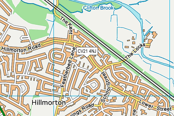 CV21 4NJ map - OS VectorMap District (Ordnance Survey) CV21 4NJ map - OS VectorMap District (Ordnance Survey)