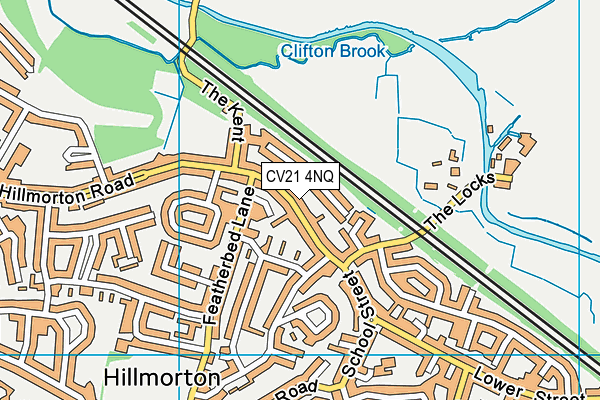 CV21 4NQ map - OS VectorMap District (Ordnance Survey)